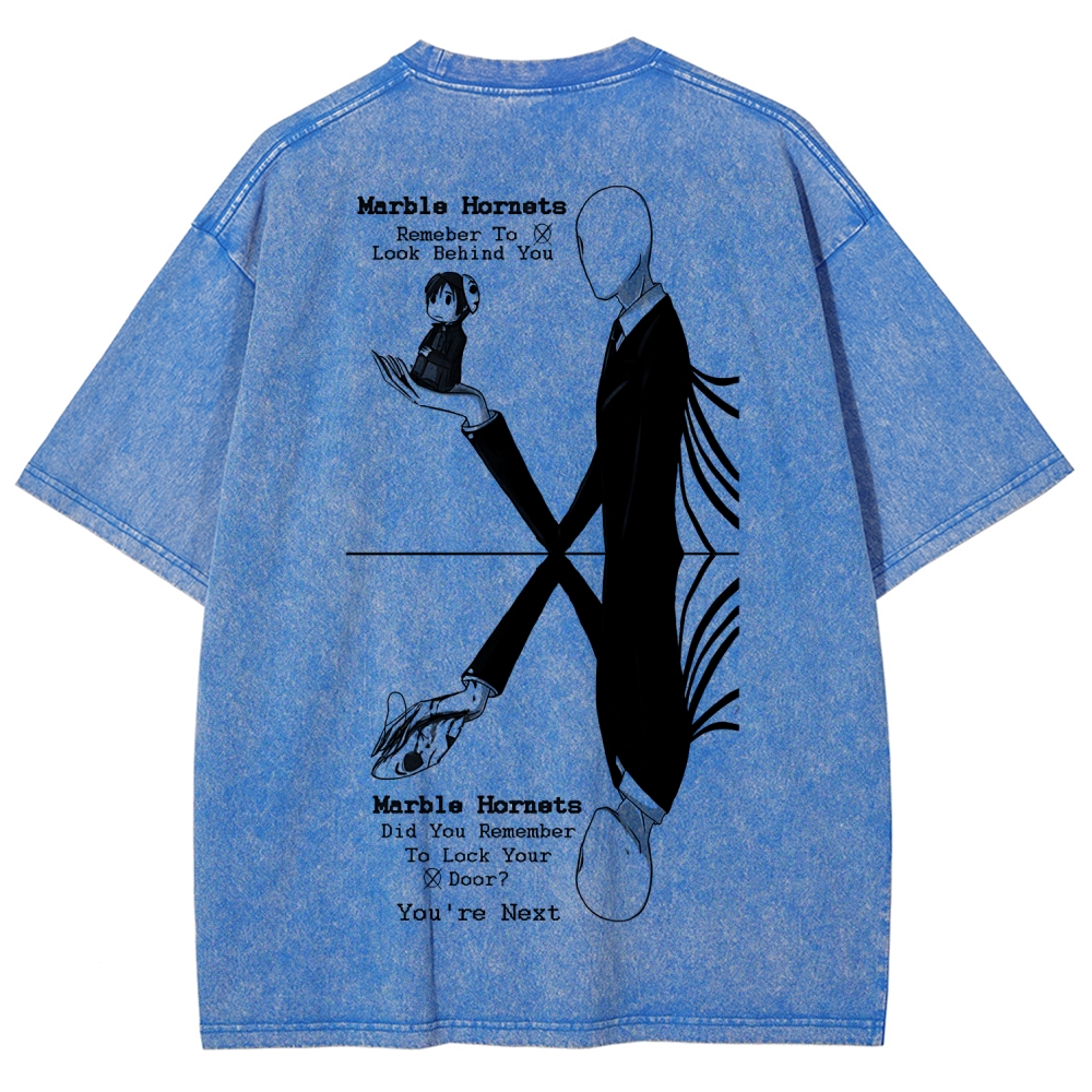 Marble Hornets Unisex Fit Washed T-Shirt 2601012639