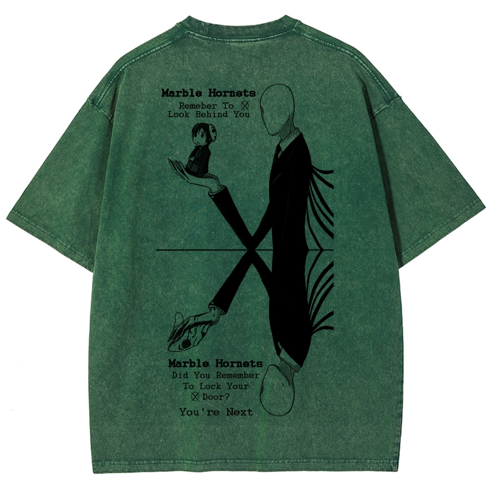 Marble Hornets Unisex Fit Washed T-Shirt 2601012639