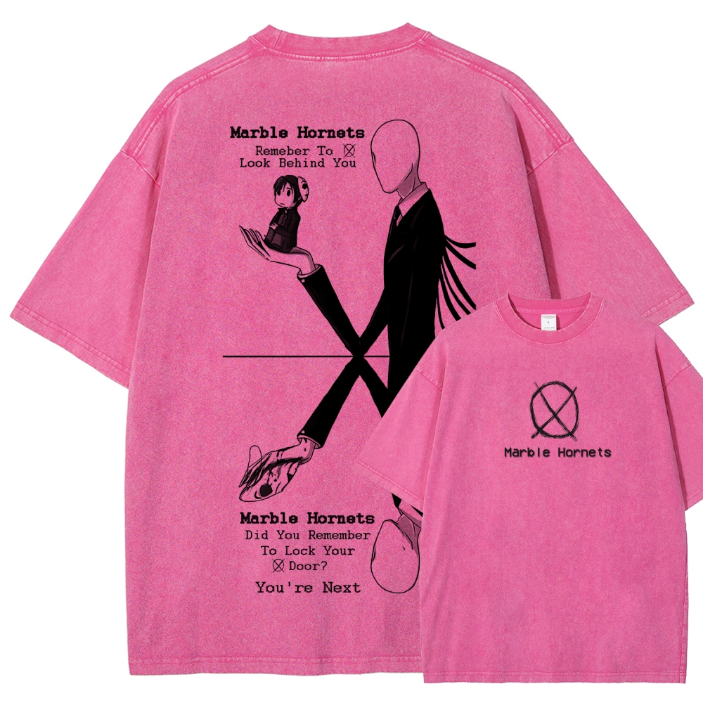 Marble Hornets Unisex Fit Washed T-Shirt 2601012639