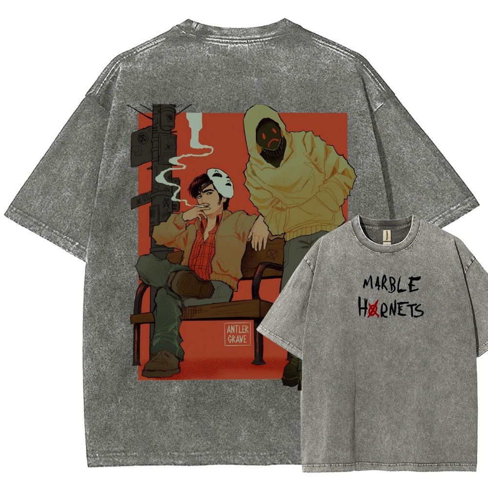 Marble Hornets Unisex Fit Washed T-Shirt 2601012658