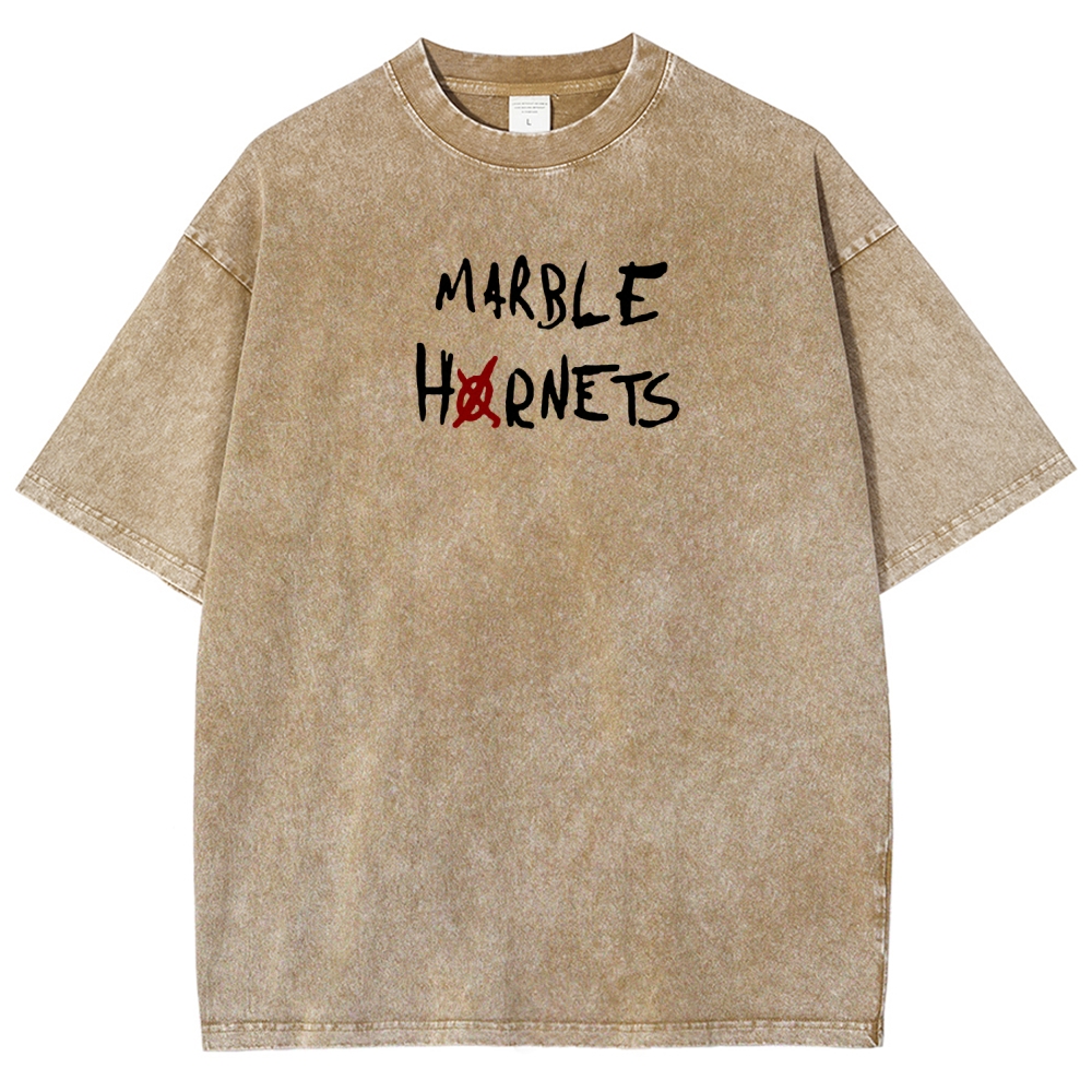 Marble Hornets Unisex Fit Washed T-Shirt 2601012658