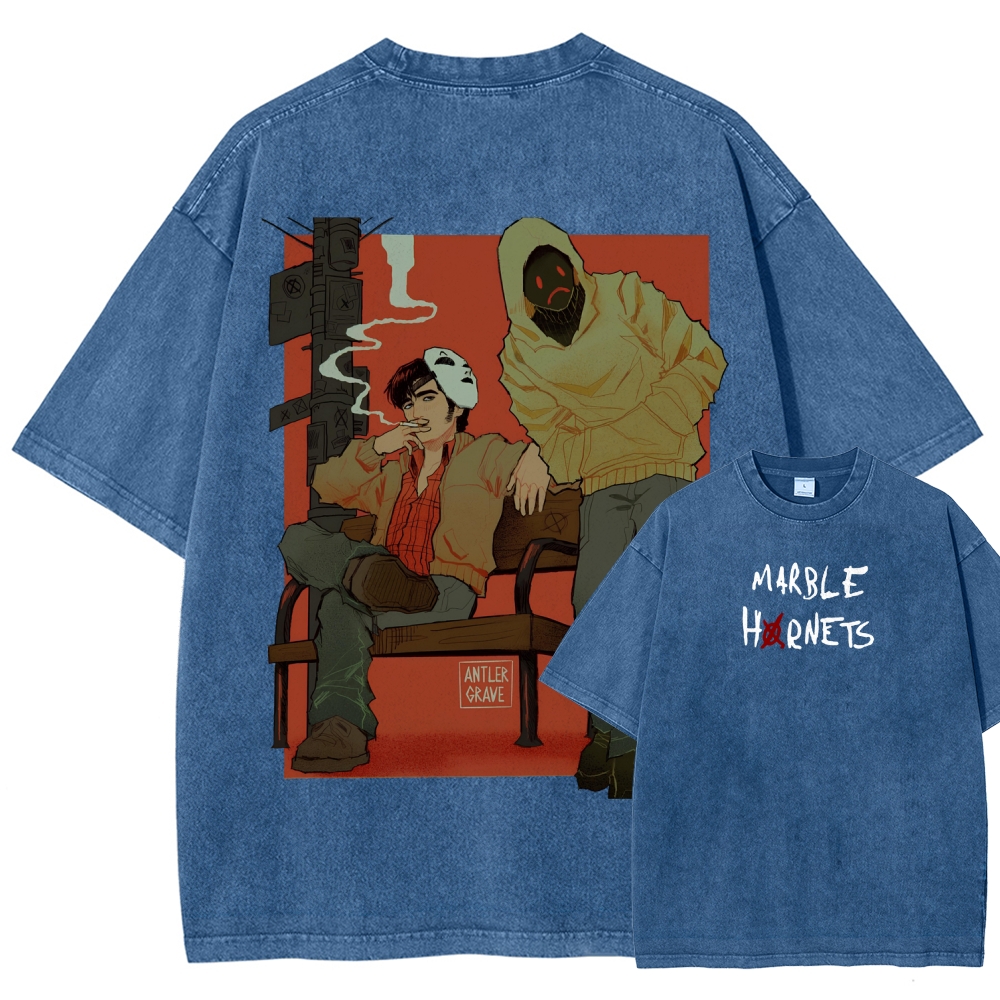 Marble Hornets Unisex Fit Washed T-Shirt 2601012658