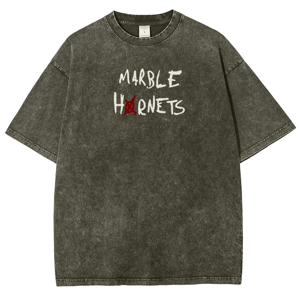 Marble Hornets Unisex Fit Washed T-Shirt 2601012658