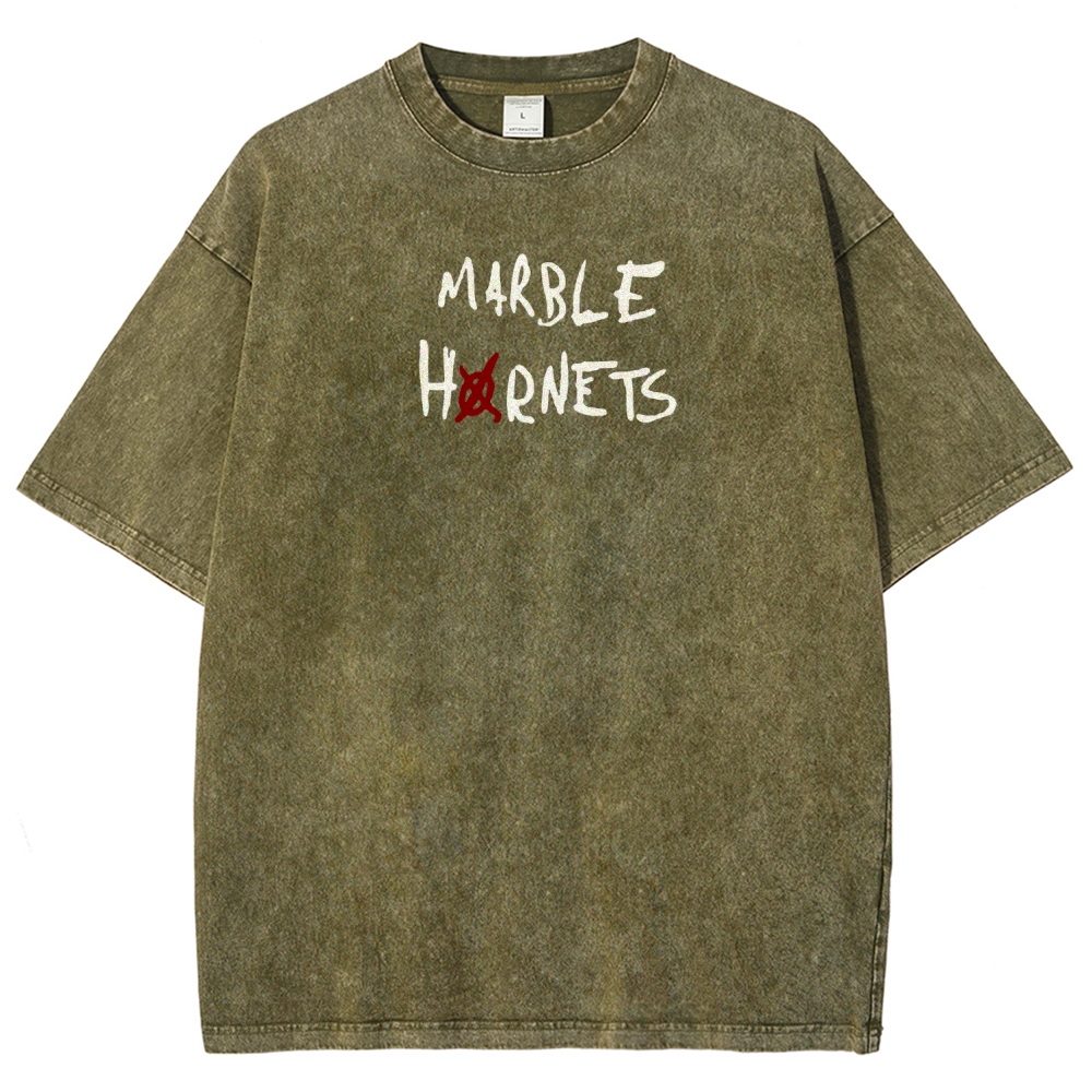 Marble Hornets Unisex Fit Washed T-Shirt 2601012658