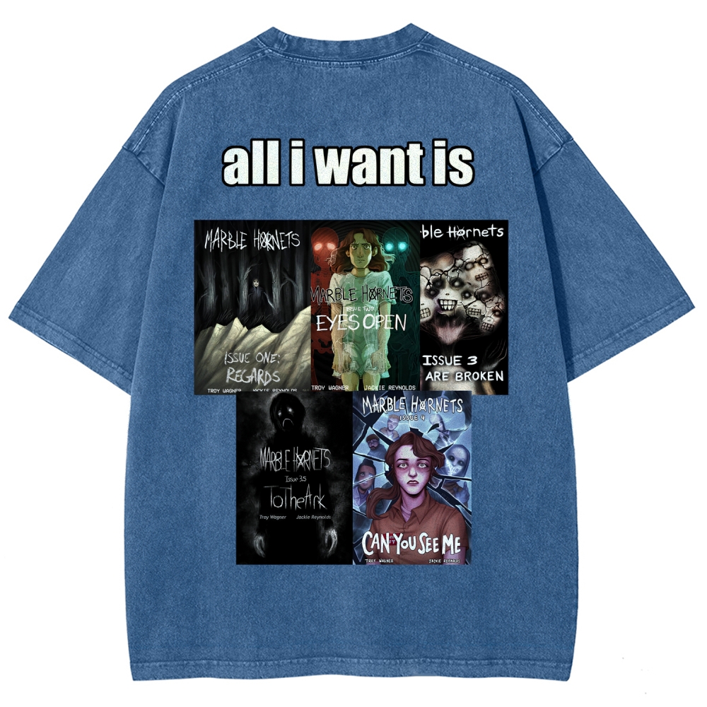 Marble Hornets Unisex Fit Washed T-Shirt 2601012721