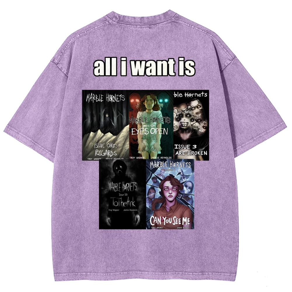 Marble Hornets Unisex Fit Washed T-Shirt 2601012721