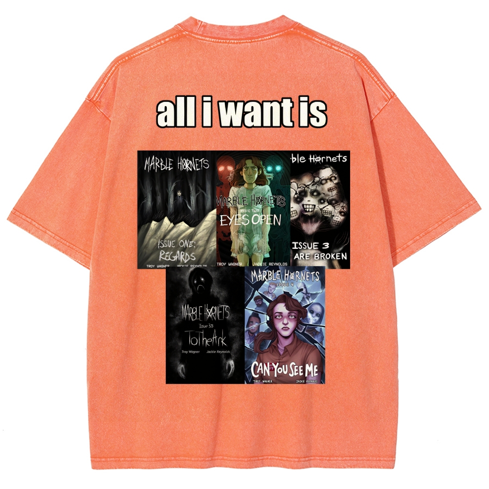 Marble Hornets Unisex Fit Washed T-Shirt 2601012721