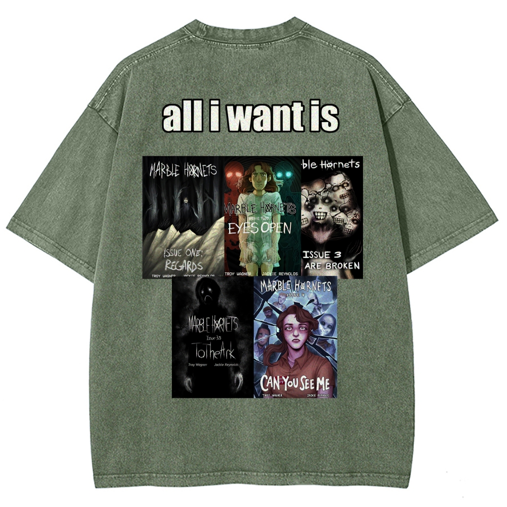 Marble Hornets Unisex Fit Washed T-Shirt 2601012721