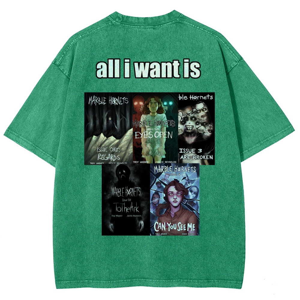 Marble Hornets Unisex Fit Washed T-Shirt 2601012721