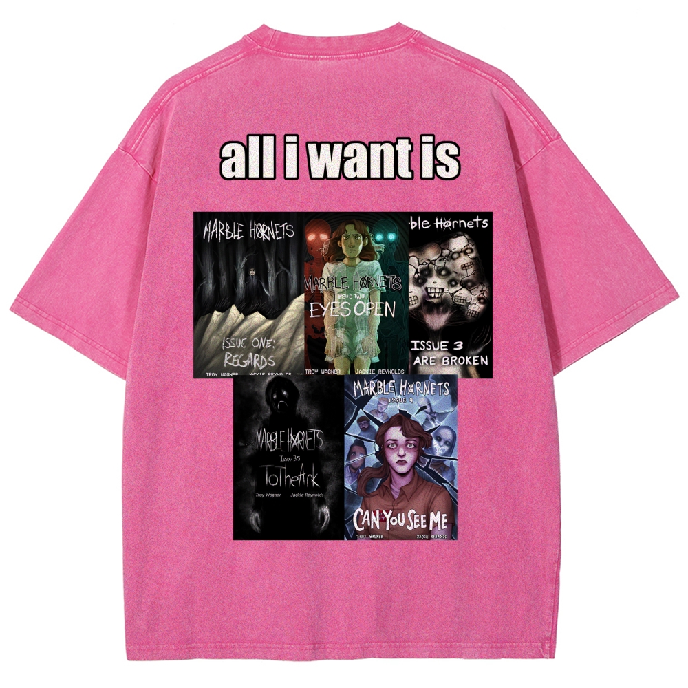 Marble Hornets Unisex Fit Washed T-Shirt 2601012721