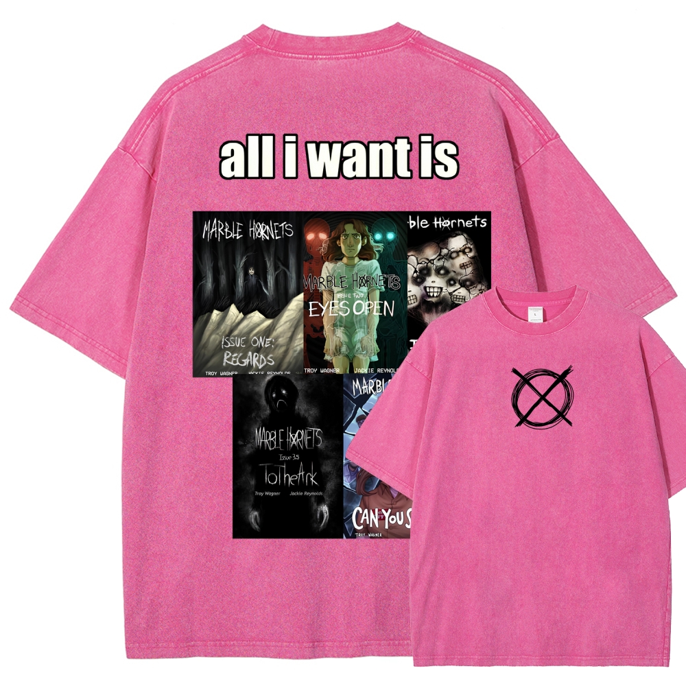 Marble Hornets Unisex Fit Washed T-Shirt 2601012721