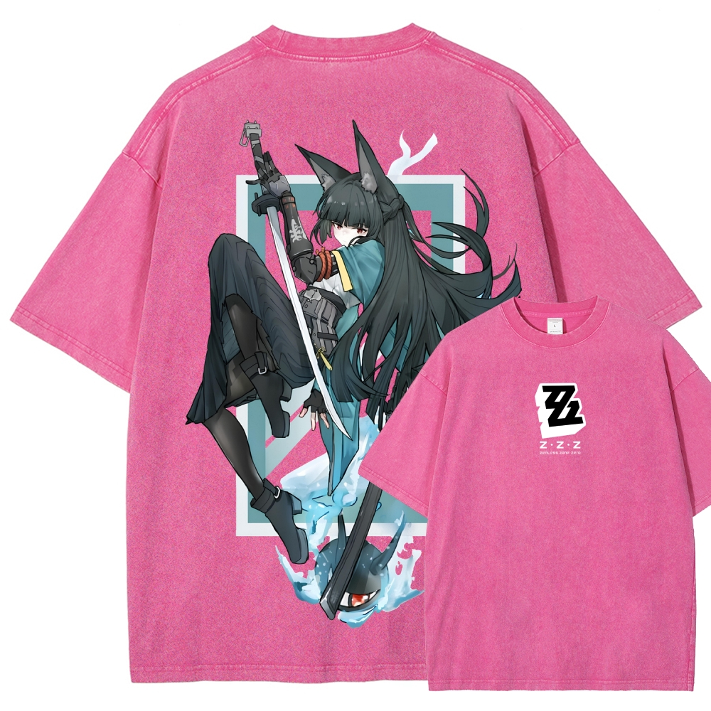 Zenless Zone Zero Unisex Fit Washed T-Shirt 2601013841