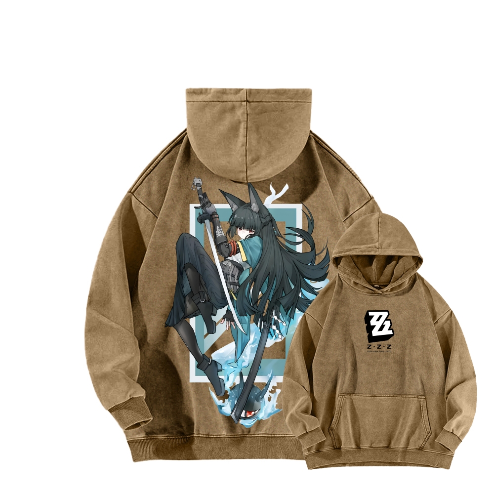 Zenless Zone Zero Unisex Washed Hoodie 2601013889