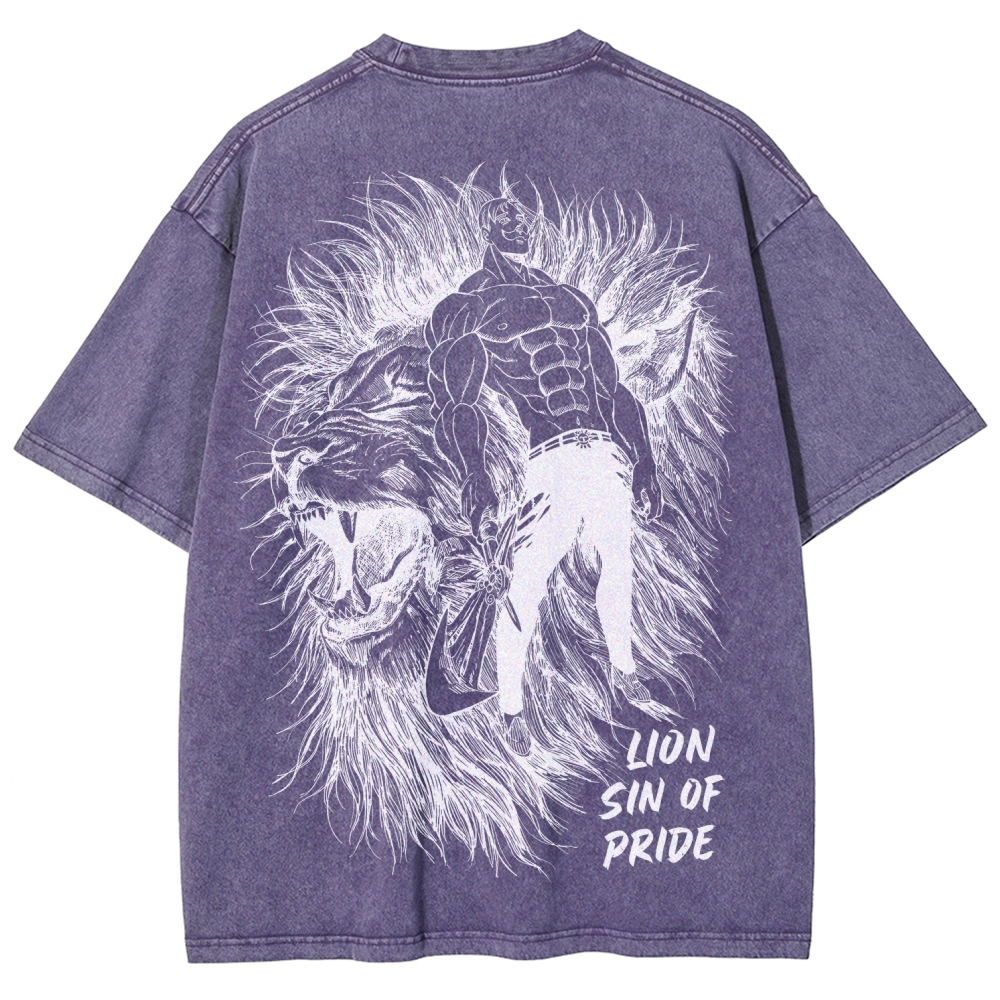 Seven Deadly Sins Unisex Fit Washed T-Shirt 2601014729