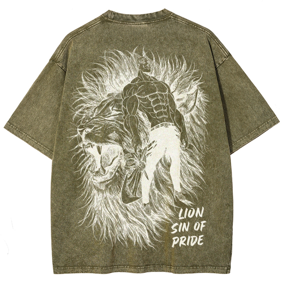 Seven Deadly Sins Unisex Fit Washed T-Shirt 2601014729