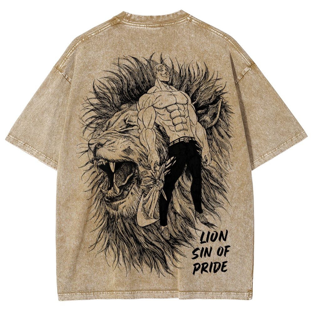 Seven Deadly Sins Unisex Fit Washed T-Shirt 2601014729