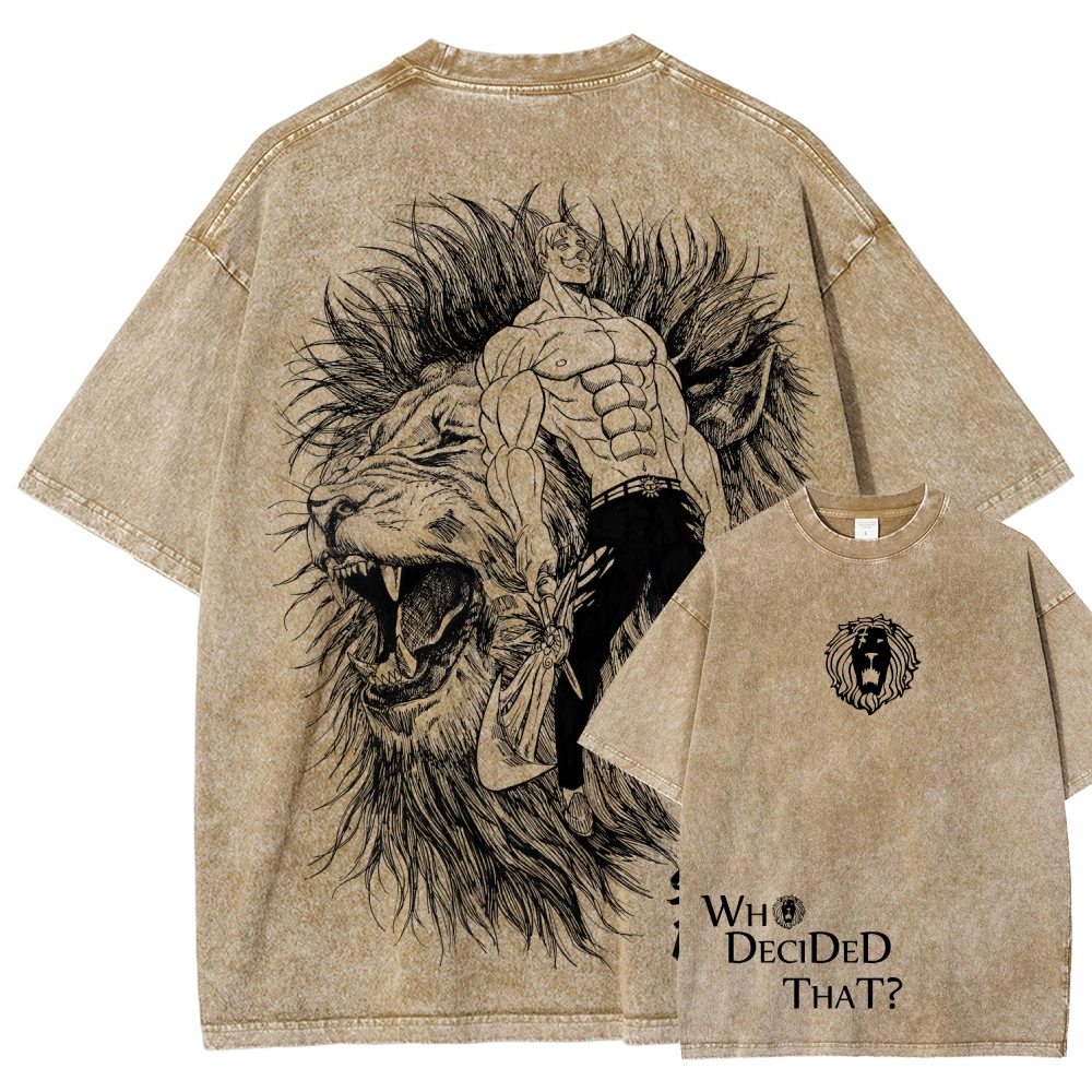 Seven Deadly Sins Unisex Fit Washed T-Shirt 2601014729