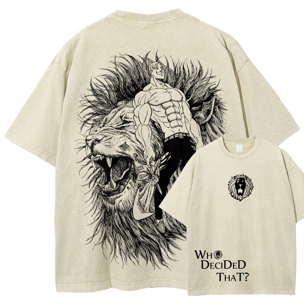 Seven Deadly Sins Unisex Fit Washed T-Shirt 2601014729