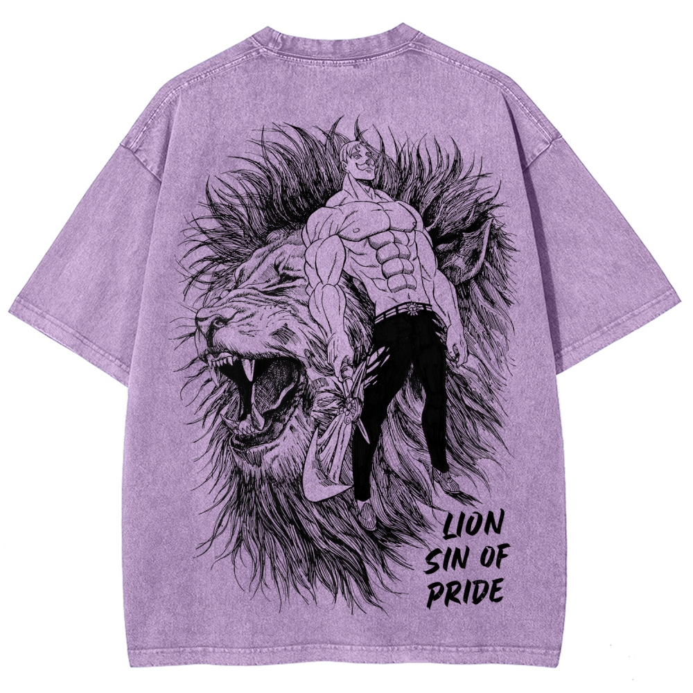 Seven Deadly Sins Unisex Fit Washed T-Shirt 2601014729
