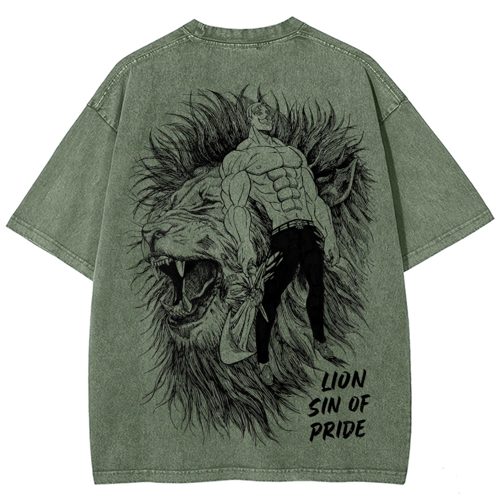 Seven Deadly Sins Unisex Fit Washed T-Shirt 2601014729