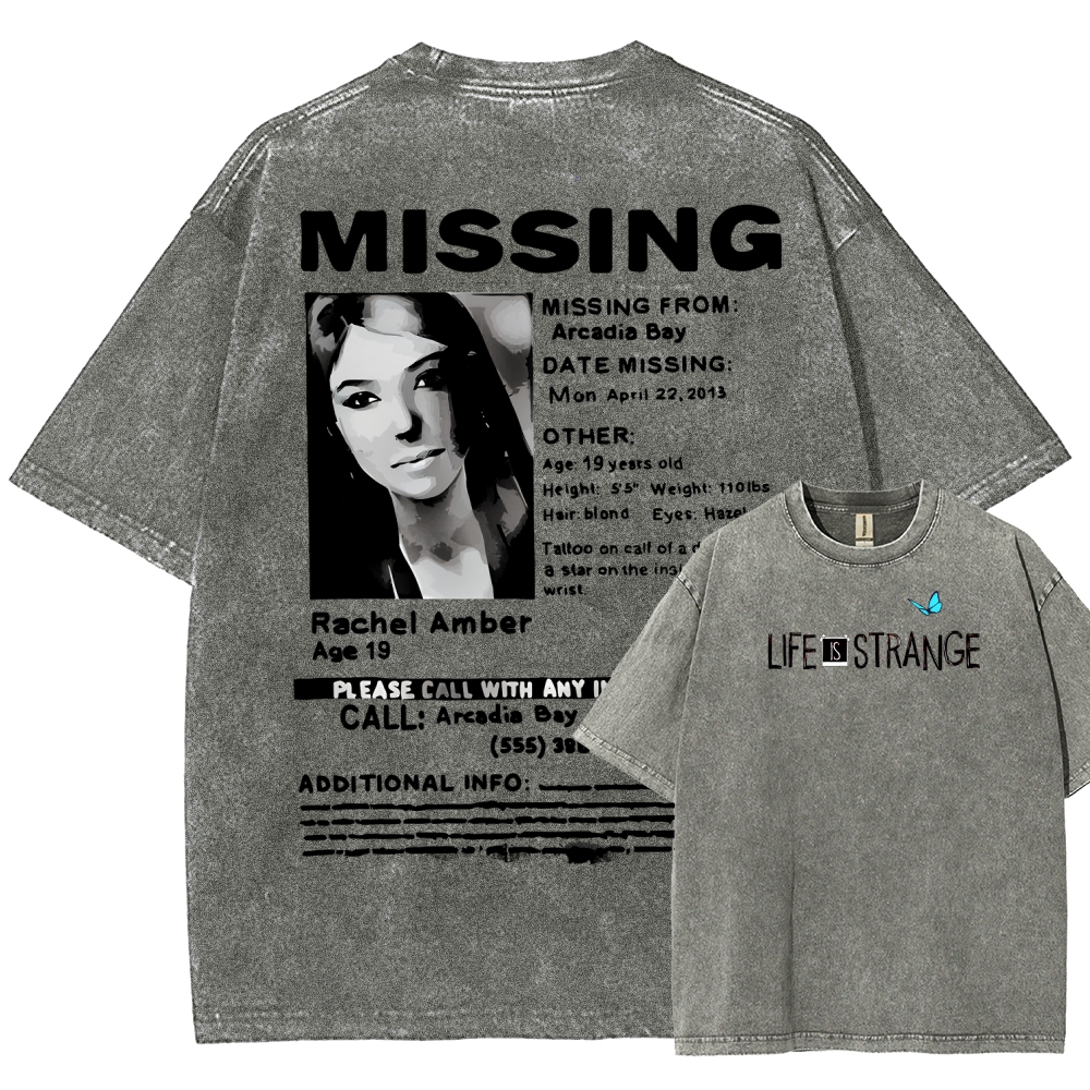 Life Is Strange Unisex Fit Washed T-Shirt 2601016598
