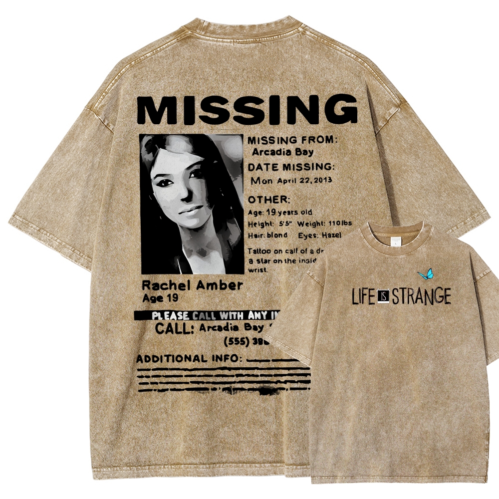 Life Is Strange Unisex Fit Washed T-Shirt 2601016598
