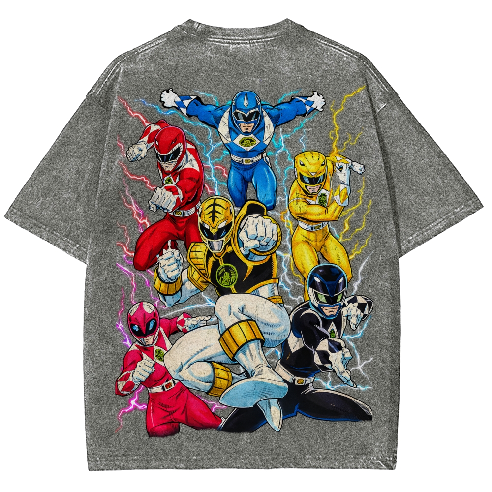 Power Rangers Unisex Fit Washed T-Shirt 2601017174