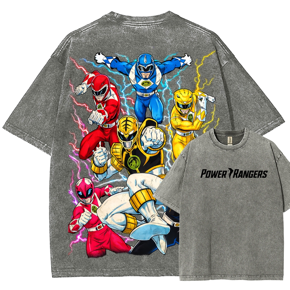 Power Rangers Unisex Fit Washed T-Shirt 2601017174
