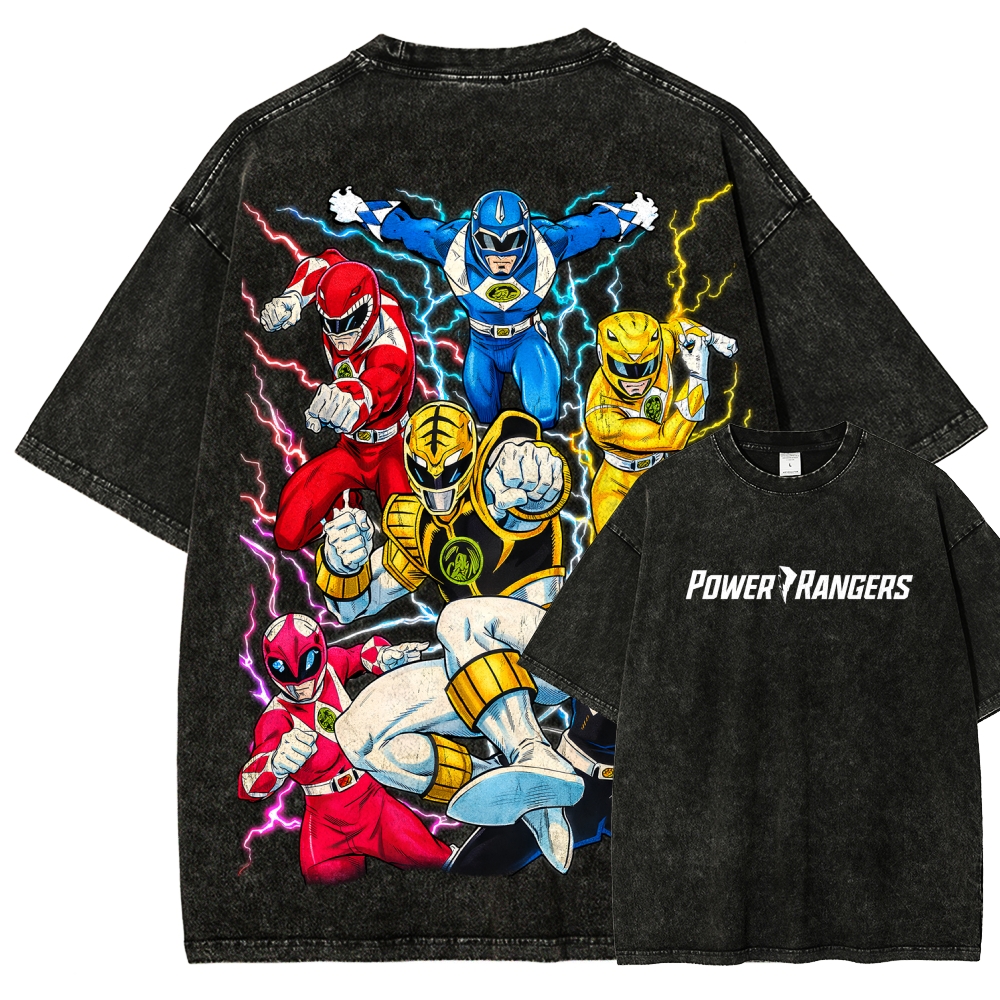 Power Rangers Unisex Fit Washed T-Shirt 2601017174