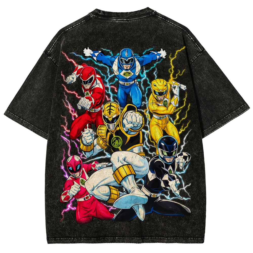 Power Rangers Unisex Fit Washed T-Shirt 2601017174