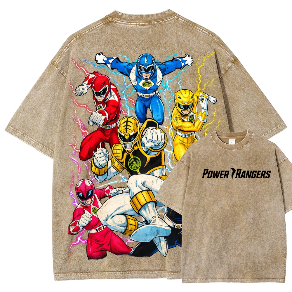 Power Rangers Unisex Fit Washed T-Shirt 2601017174