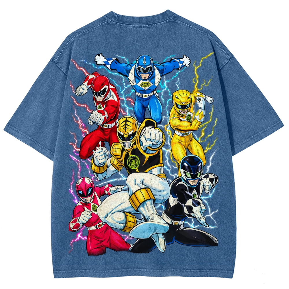 Power Rangers Unisex Fit Washed T-Shirt 2601017174