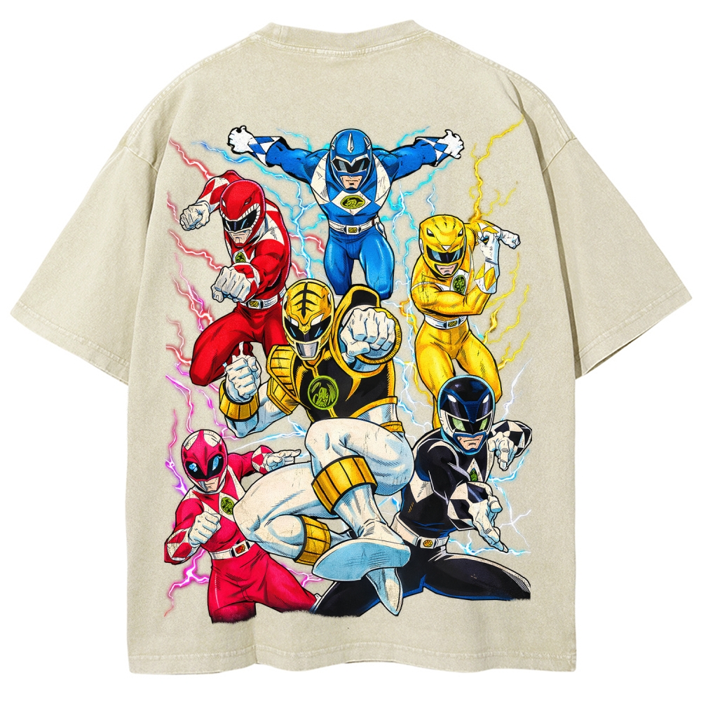 Power Rangers Unisex Fit Washed T-Shirt 2601017174