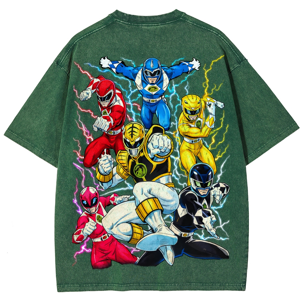 Power Rangers Unisex Fit Washed T-Shirt 2601017174