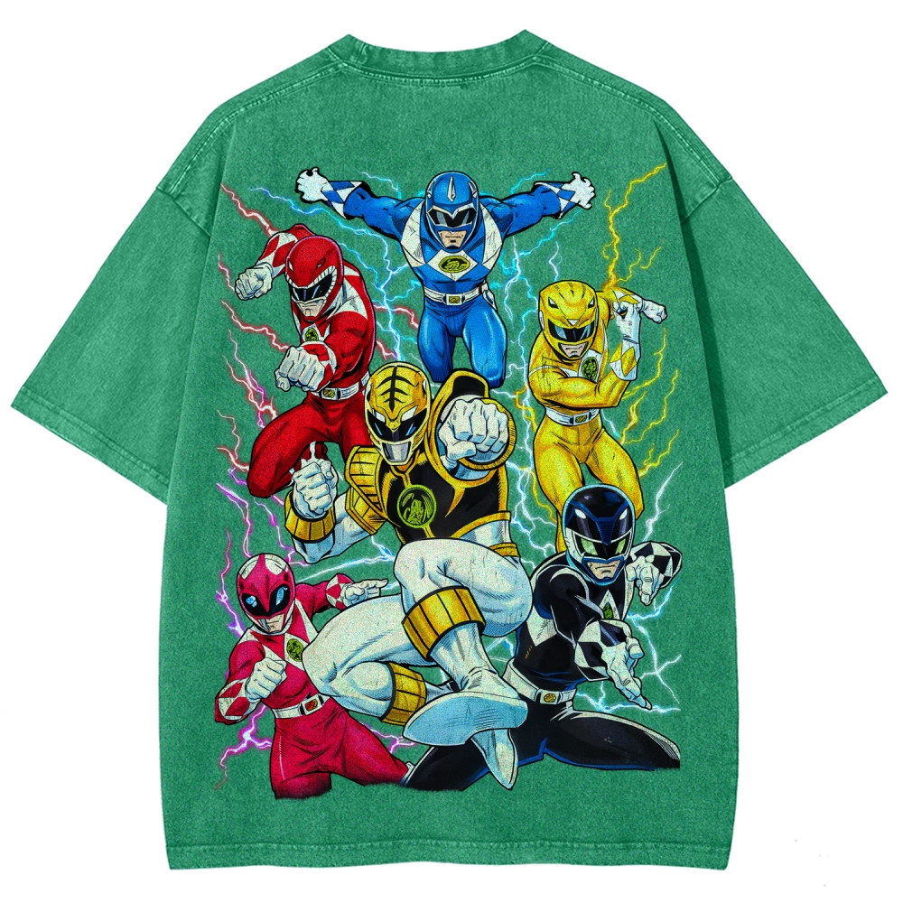 Power Rangers Unisex Fit Washed T-Shirt 2601017174