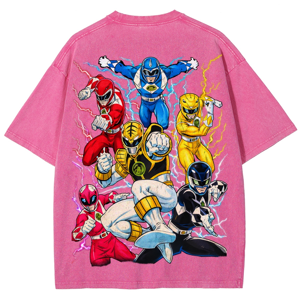 Power Rangers Unisex Fit Washed T-Shirt 2601017174
