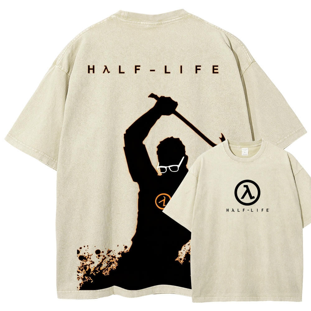 Half Life Unisex Fit Washed T-Shirt 2601017485