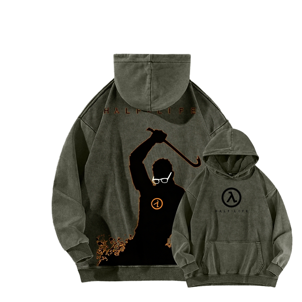 Half Life Unisex Washed Hoodie 2601017487