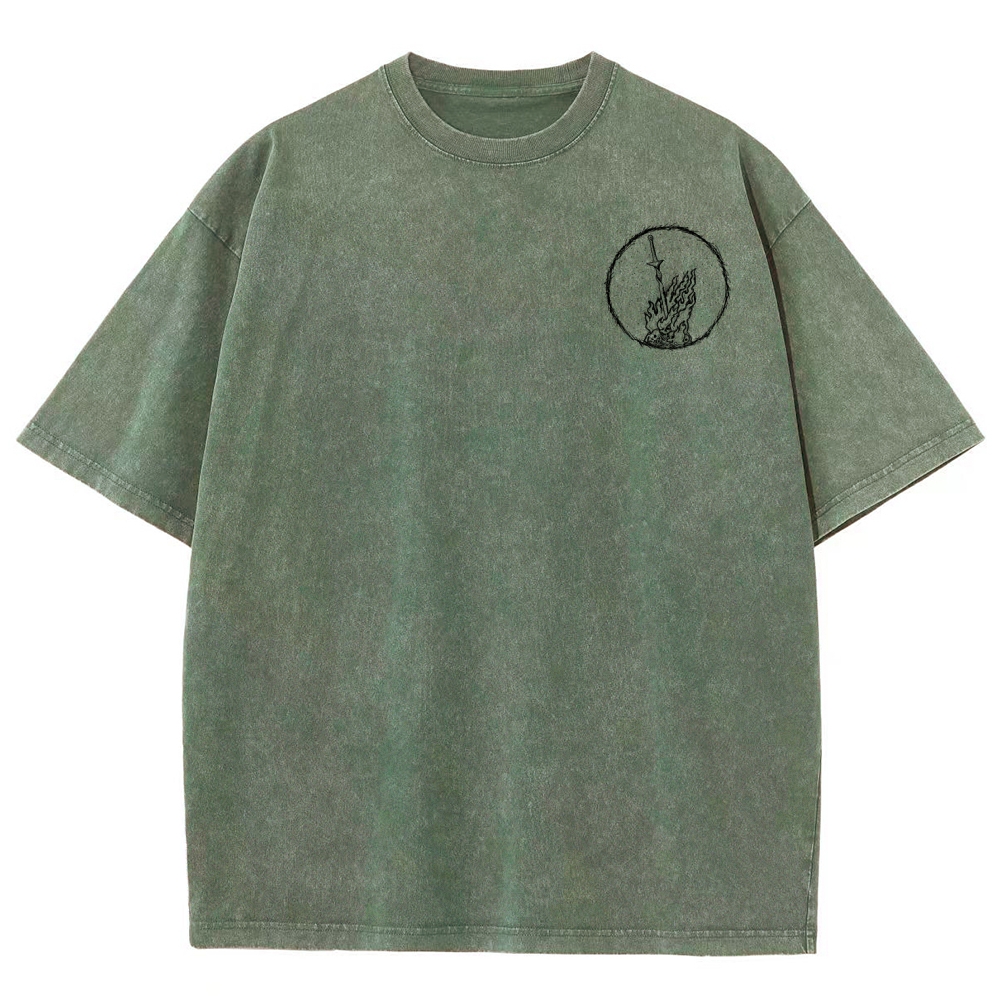Dark Souls Unisex Fit Washed T-Shirt 2601017838