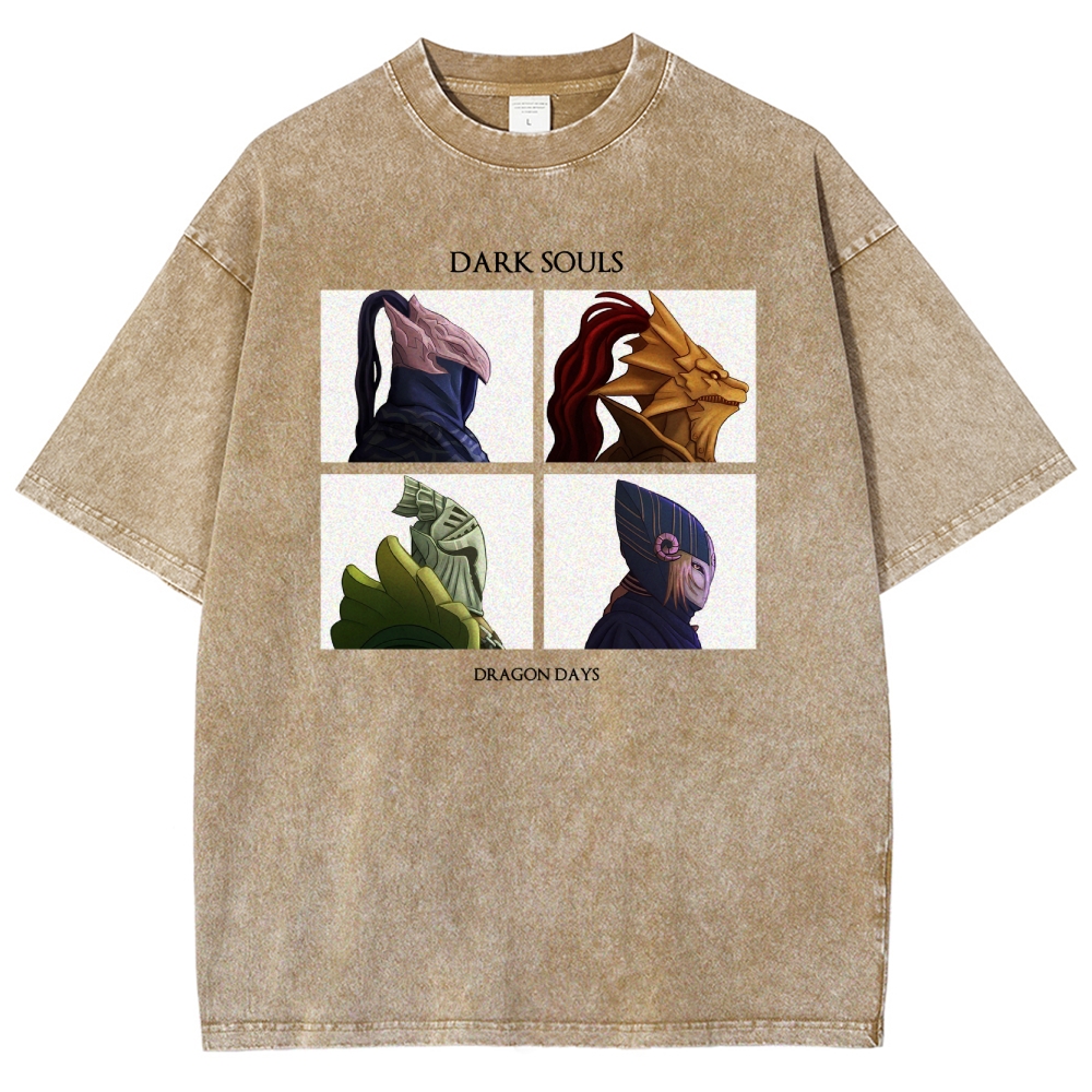 Dark Souls Unisex Fit Washed T-Shirt 2601017869