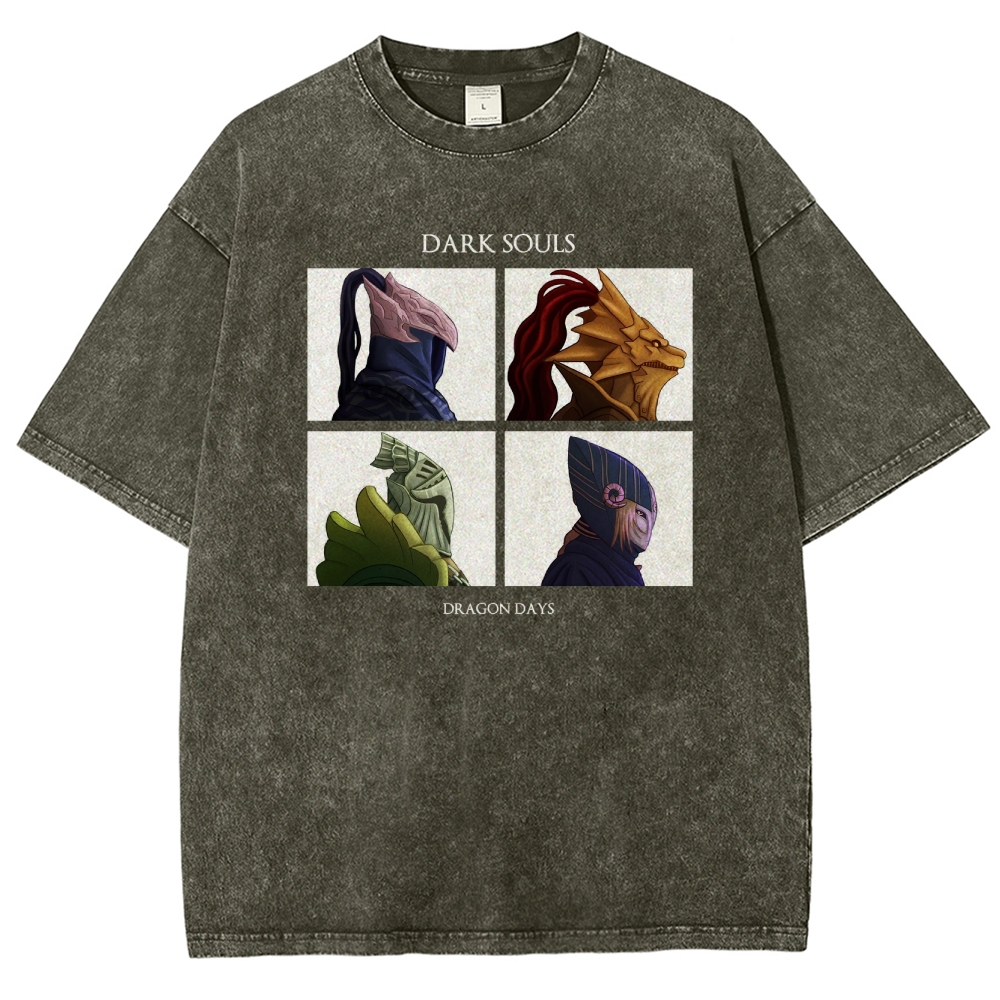 Dark Souls Unisex Fit Washed T-Shirt 2601017869
