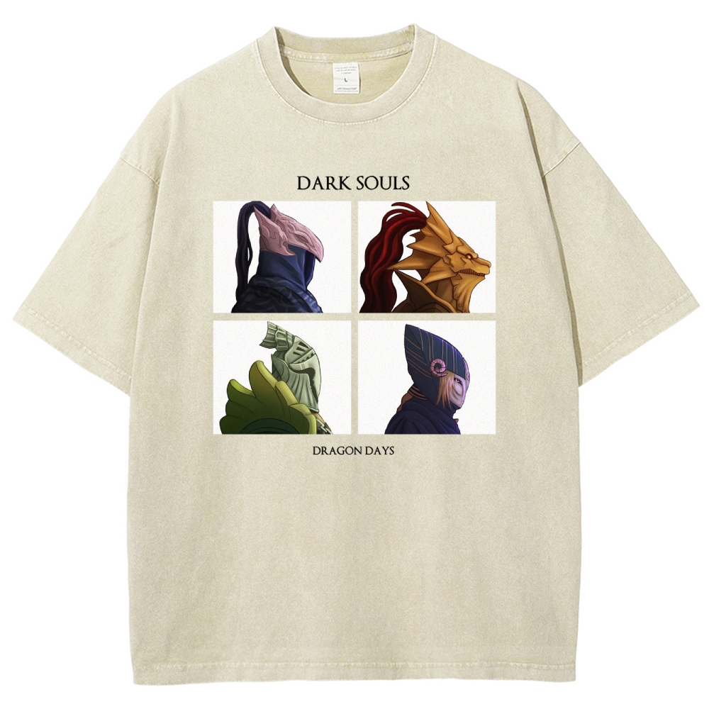 Dark Souls Unisex Fit Washed T-Shirt 2601017869