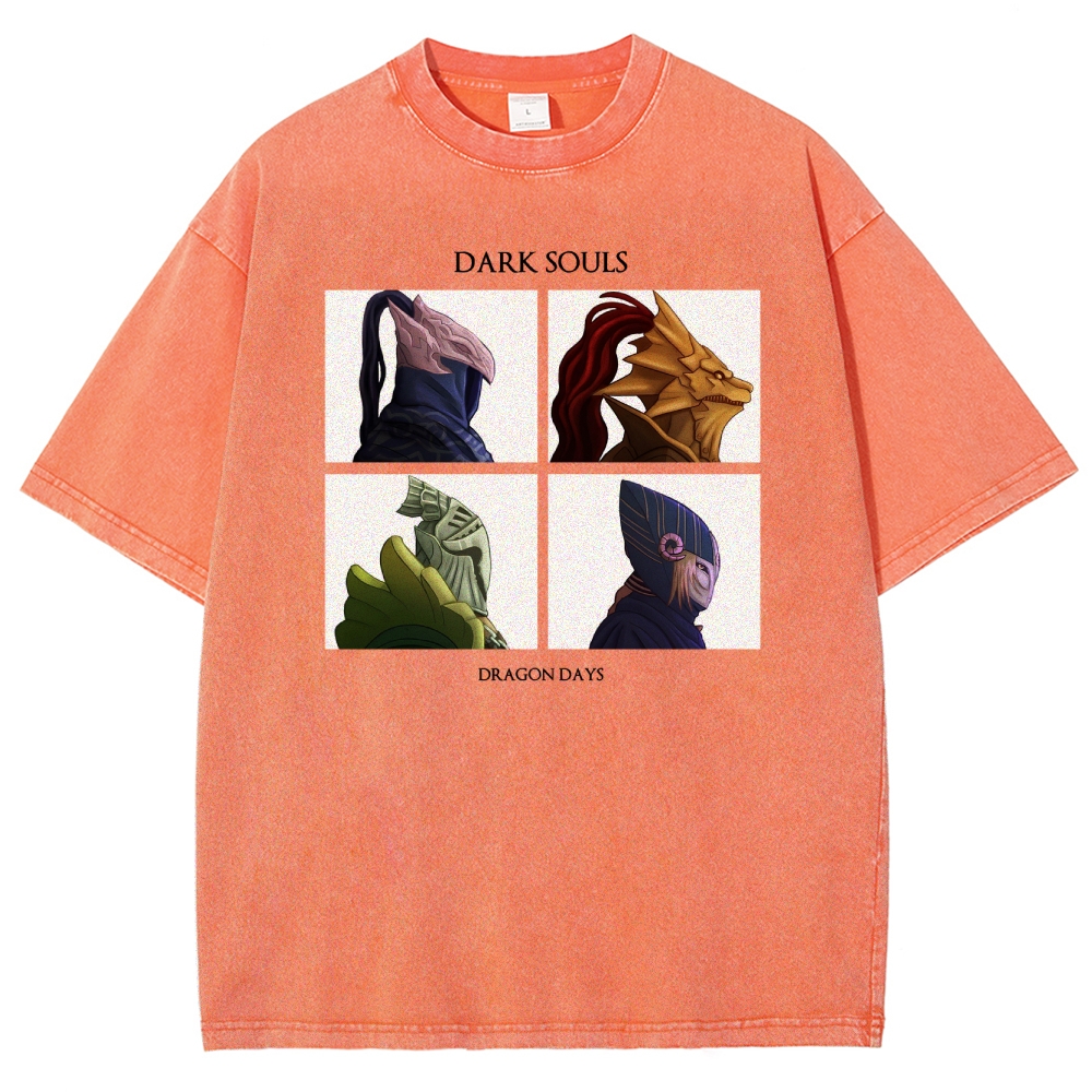 Dark Souls Unisex Fit Washed T-Shirt 2601017869