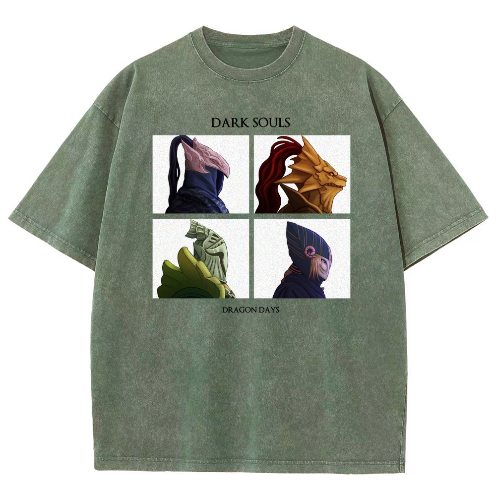 Dark Souls Unisex Fit Washed T-Shirt 2601017869