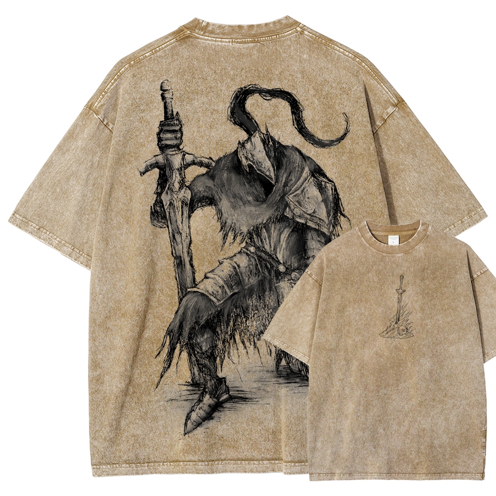 Dark Souls Unisex Fit Washed T-Shirt 2601017878