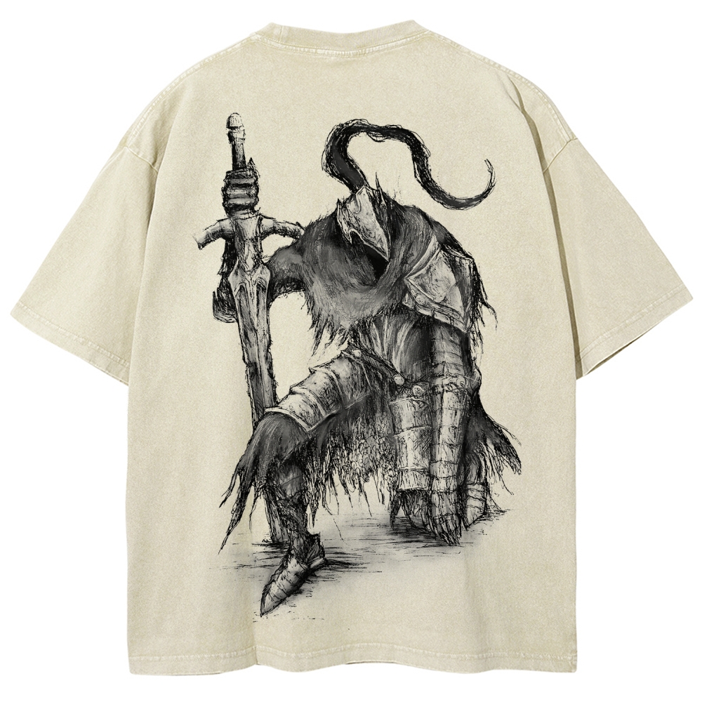 Dark Souls Unisex Fit Washed T-Shirt 2601017878