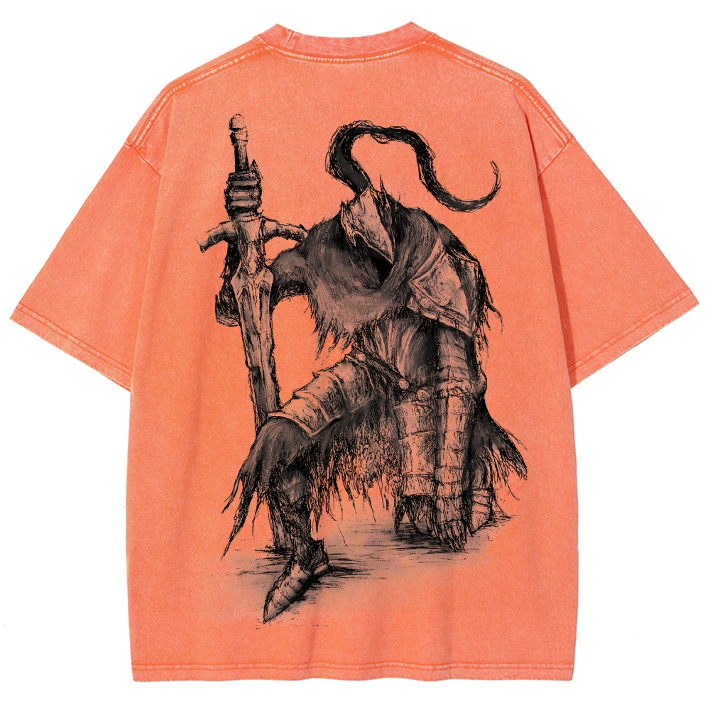 Dark Souls Unisex Fit Washed T-Shirt 2601017878