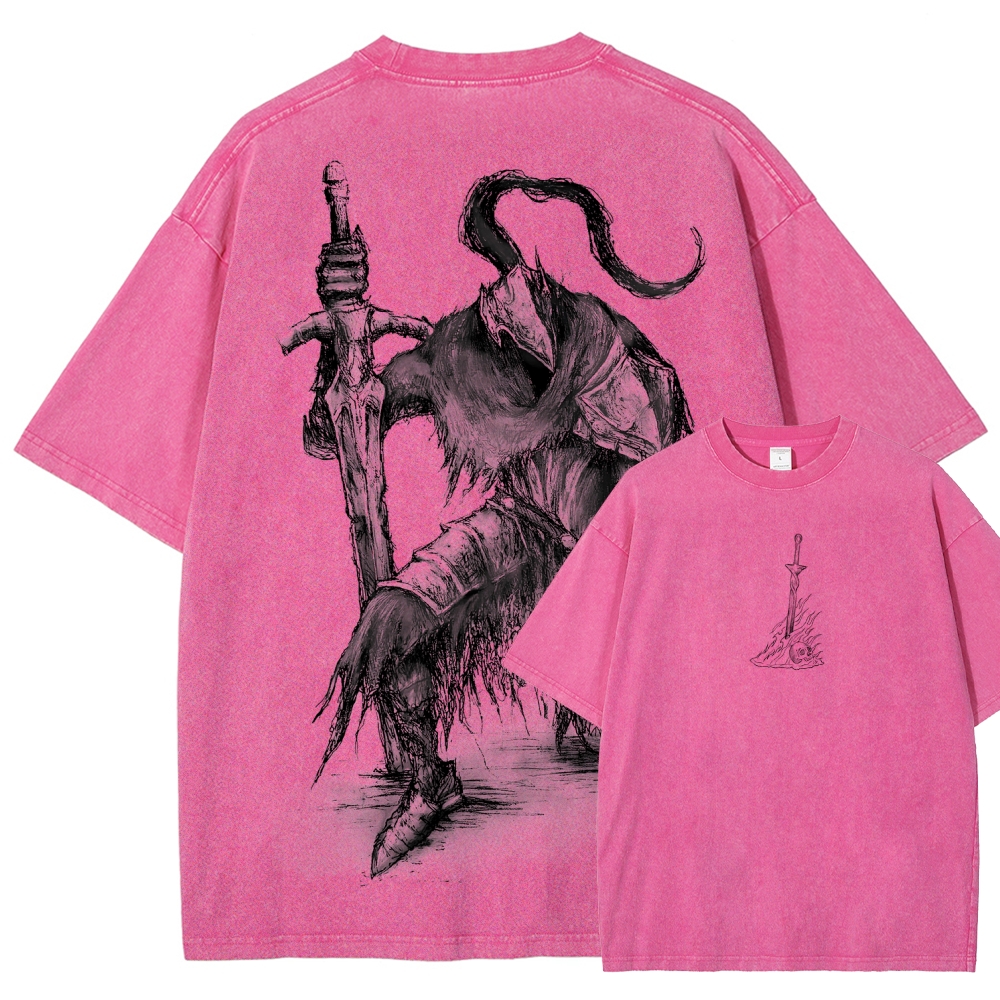 Dark Souls Unisex Fit Washed T-Shirt 2601017878