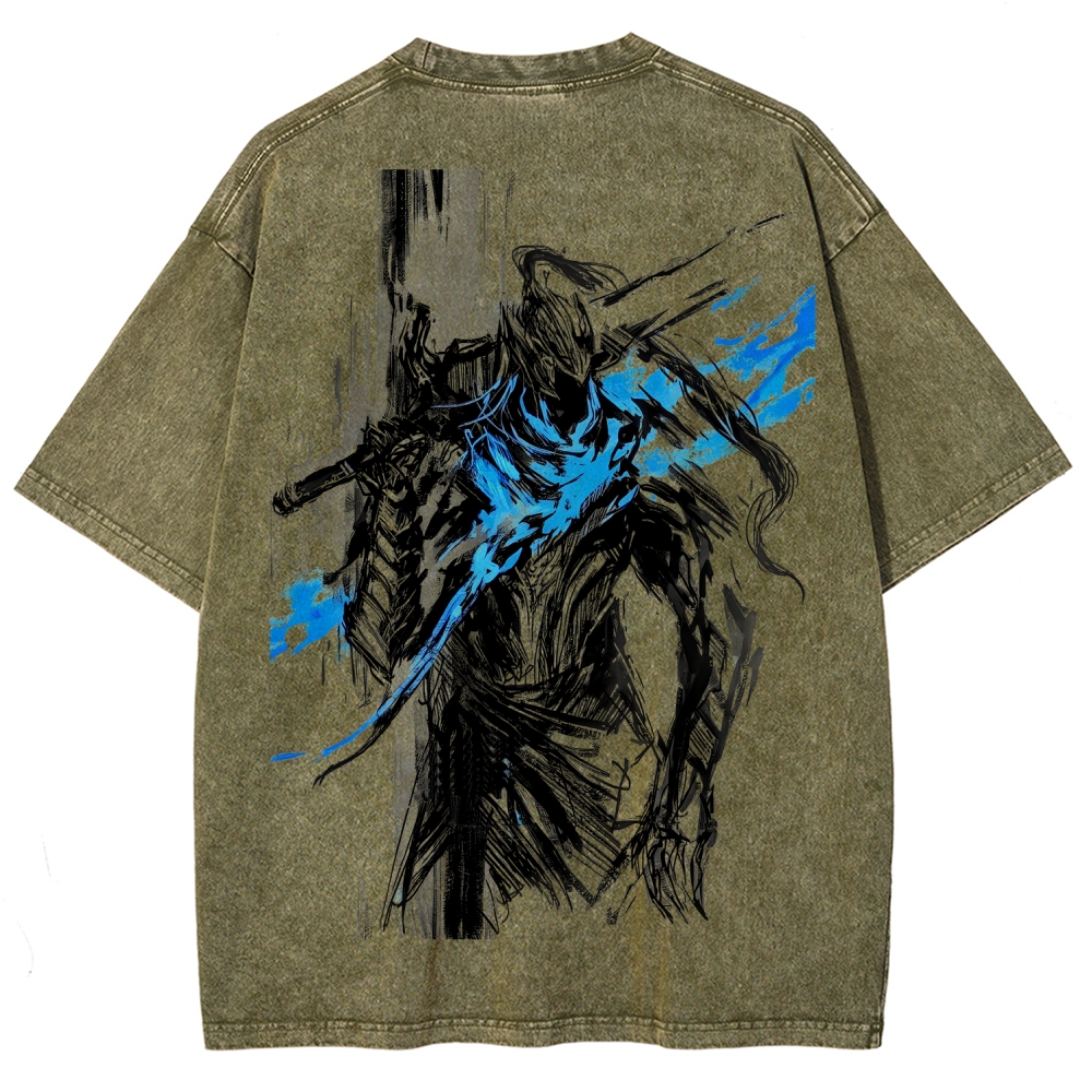 Dark Souls Unisex Fit Washed T-Shirt 2601017889