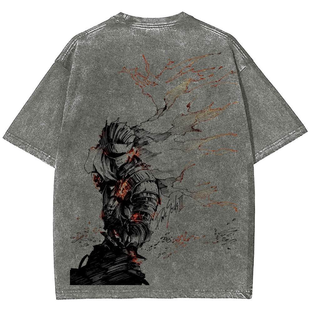 Dark Souls Unisex Fit Washed T-Shirt 2601017980